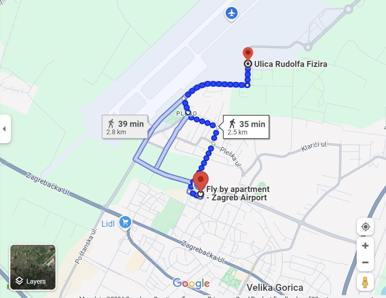 Fly By Suite - Zagreb Airport - 0-24H Self Check In&Out - Parking On Site Velika Gorica Eksteriør billede